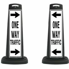 Valet Black Vertical Panel Arrows/One Way Traffic w/Reflective Sign P41