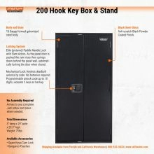 200 Hook Key Box w/Elite Lock-3