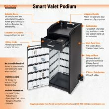 Smart Valet Podium with 100 Hooks - 6
