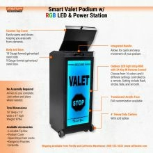 Smart Valet Podium RGB LED Light & Power Station-8