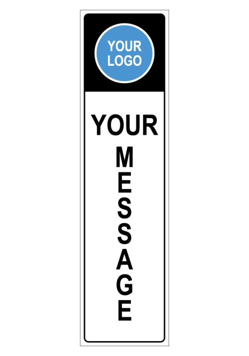 Custom Artwork Vinyl Application for Vertical Sign Panels