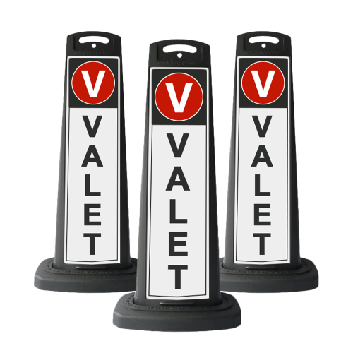 Black Vertical Panel w/Valet Legend - 3 Pack