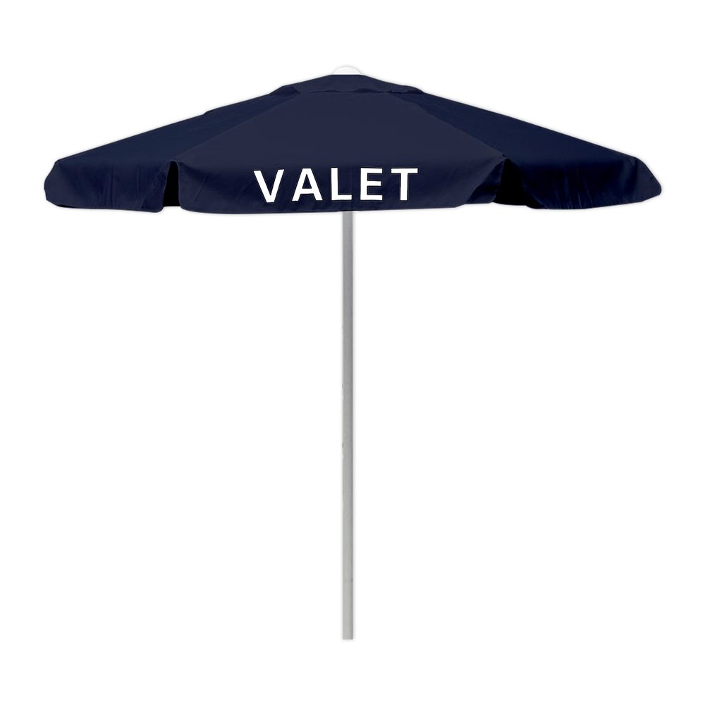 Valet Podium Aluminum Frame Umbrella Navy Blue SD2K Valet