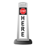 Valet White Vertical Panel w/Stop Here Reflective Sign P10