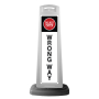 Valet White Vertical Panel w/Do Not Enter Wrong Way Reflective Sign P11
