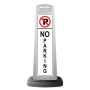 White Vertical Sign - No Parking Message