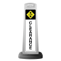 White Vertical Sign - Low Clearance Message