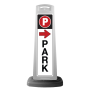 Valet White Vertical Panel w/PARK & Arrow Reflective Sign P2