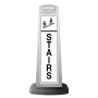White Vertical Sign - Stairs Message