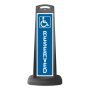 Black Vertical Sign - Handicap Reserved Message