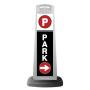 Valet White Vertical Panel w/PARK & Arrow Reflective Sign P4