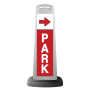 Valet White Vertical Panel w/Red PARK & Arrow Sign P5