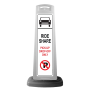 White Vertical Sign - Ride Share Pick Up Drop Off Message