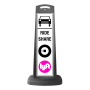 Black Vertical Sign - Ride Share Logo Message