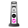 Black Vertical Sign - Ride Share Logo Message