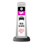 White Vertical Sign Panel w/Ride Share Message