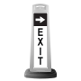 White Vertical Sign - EXIT & Arrow Message
