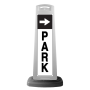 Valet White Vertical Panel w/PARK & Arrow Reflective Sign P8