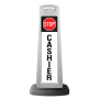 Valet White Vertical Panel w/Stop & Cashier Reflective Sign P9