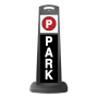 Valet Black Vertical Sign - Black Background & Park Message