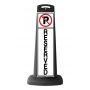 Valet Black Vertical Panel w/No Parking & Reserved Reflective Sign P16