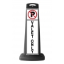 Valet Black Vertical Panel w/No Parking & Valet Only Reflective Sign P17