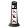 Black Vertical Sign - NO Message