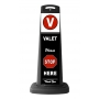 Valet Black Vertical Sign - Please Stop Here Message