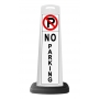 White Vertical Sign - No Parking Message