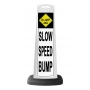 Valet White Vertical Panel w/Slow Speed Bump Reflective Sign P26