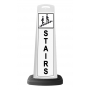 White Vertical Sign - Stairs Message