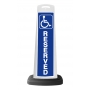 Valet White Vertical Panel w/Handicap Reserved Reflective Sign P45