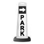 Valet White Vertical Panel w/PARK & Arrow Reflective Sign P8