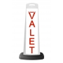 Valet White Vertical Panel w/Valet Red Reflective Sign V15