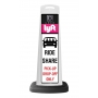 White Vertical Sign Panel w/Ride Share and Logo Reflective Sign  P75 