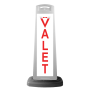 Valet White Vertical Panel w/Valet Red Reflective Sign V15