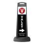 Valet Black Vertical Sign w/White Arrow 