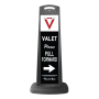 Valet Black Vertical Sign - Please Pull Forward Message