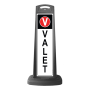 Black Vertical Sign w/Valet Message