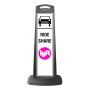 Black Vertical Sign - Ride Share Logo Message