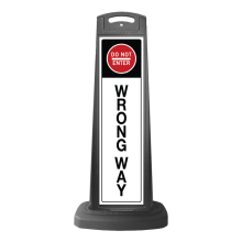 Valet Black Vertical Sign - Do Not Enter & Valet Only Message