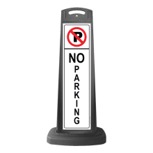 Valet Black Vertical Sign - No Parking Message