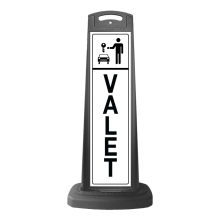 Valet Black Vertical Sign 