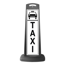 Black Vertical Sign - TAXI Message