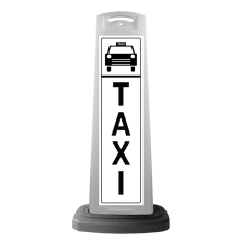 Valet White Vertical Panel w/Taxi Message