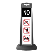 Black Vertical Sign - NO Message