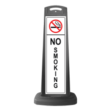 Black Vertical Sign - No Smoking Message