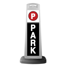 Valet White Vertical Panel w/PARK Reflective Sign P3
