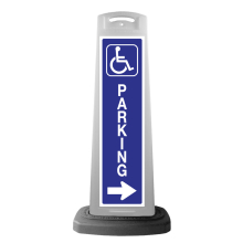 Valet White Vertical Panel w/Handicap Parking Reflective Sign P43