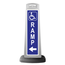 Valet White Vertical Panel w/Handicap Ramp Reflective Sign P44